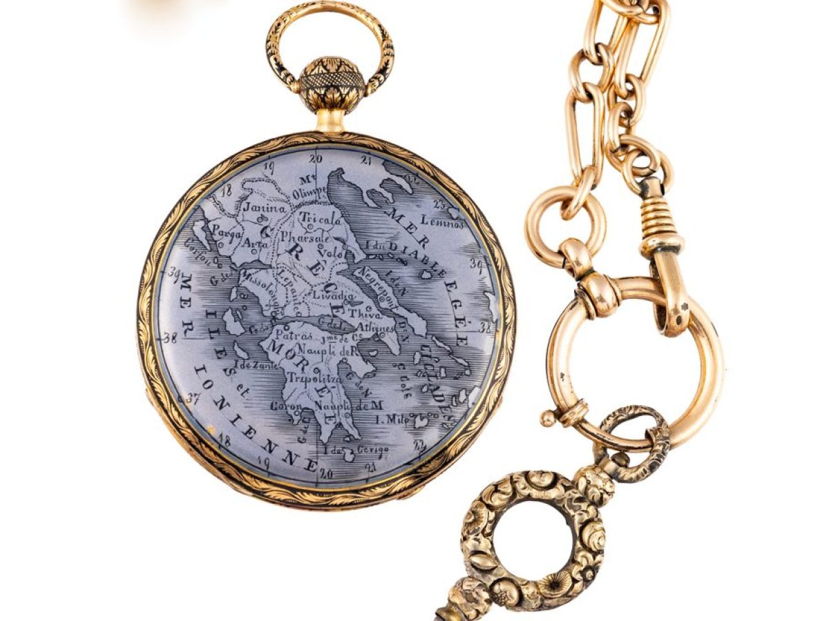 Ο χάρτης της επαναστατημένης Ελλάδας σε ένα χρυσό ρολόι –Κειμήλια σε δημοπρασία